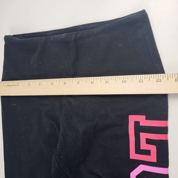 Victoria's Secret LOVE PINK High Waist Leggings Womens XS Black Rainbow Cotton - Picture 5 of 5